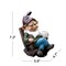 Gnome Statue for Garden, Drinking Gnome Figurine Ornament for Outdoor Patio Yard Lawn Decor 7" - Coffee